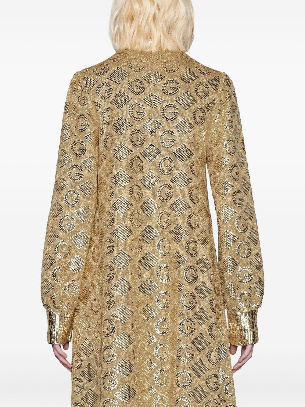 lamé G rhombi jacquard dress - 4