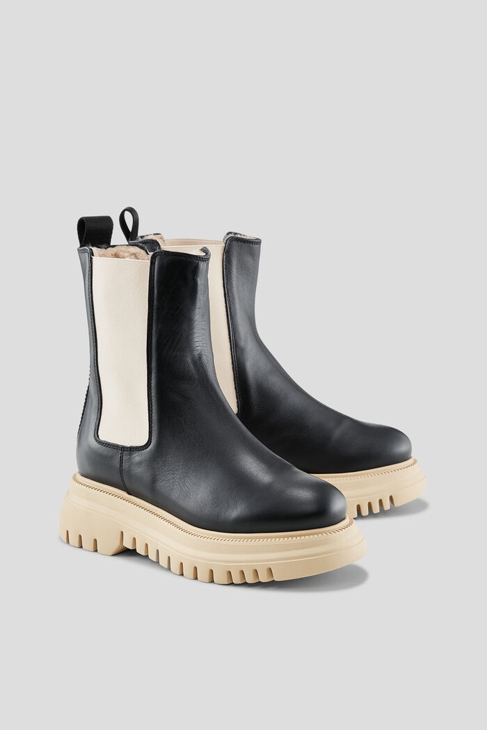 Graz Chelsea boots in Black/Beige - 3