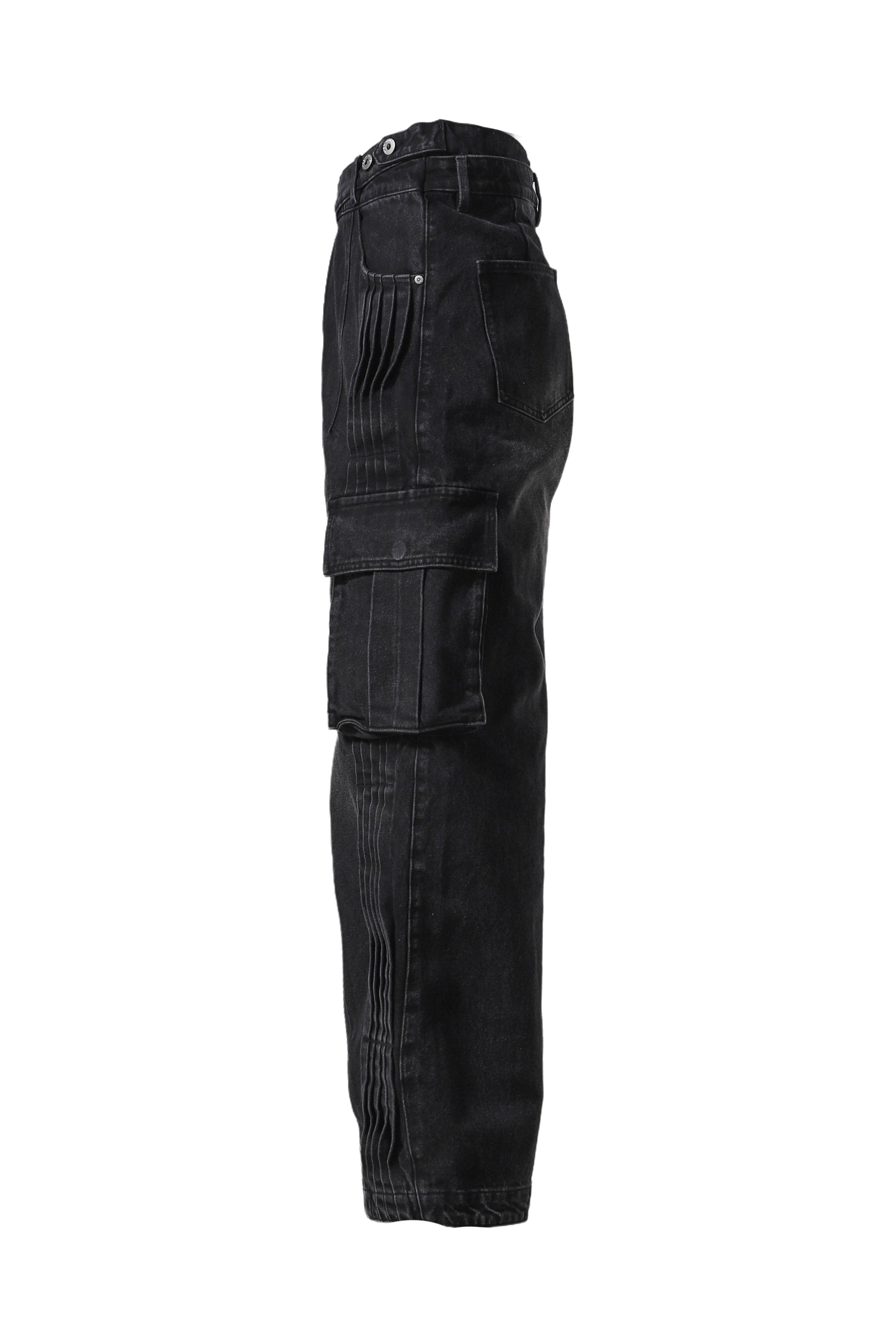 PRINTED CARGO PANTS / BLK - 3