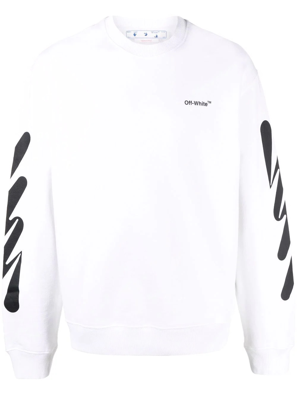 spray-paint logo-print crew-neck sweatshirt - 1