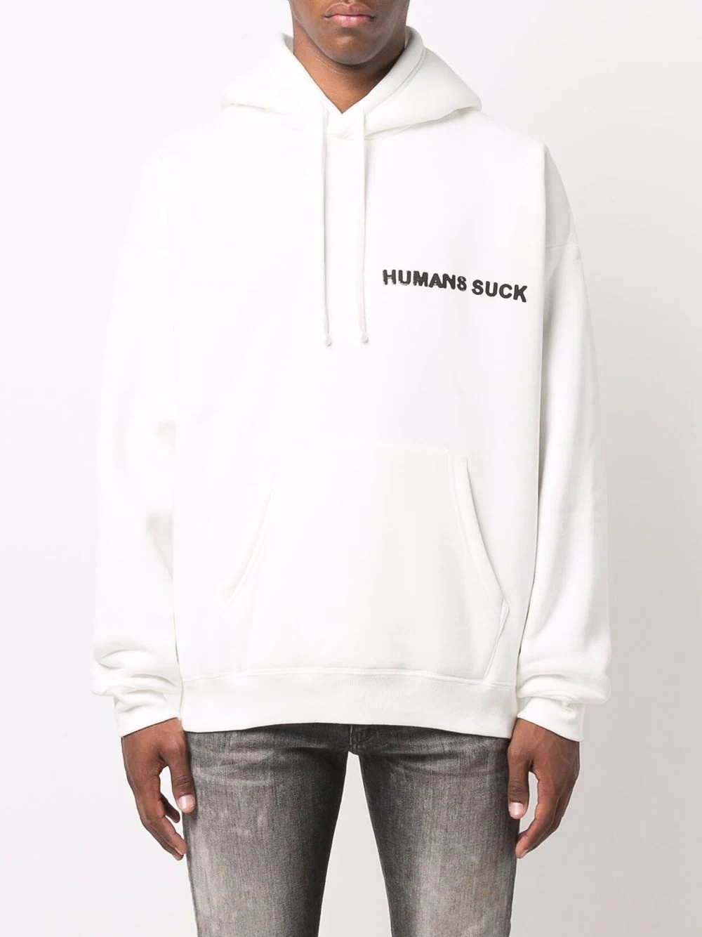 slogan-print hoodie - 3