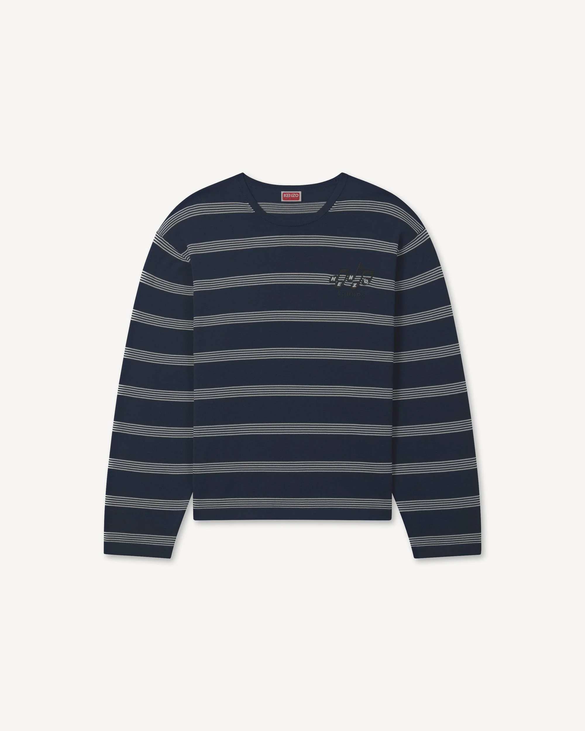 'KENZO Sounds' embroidered mariniere jumper in light cotton - 1