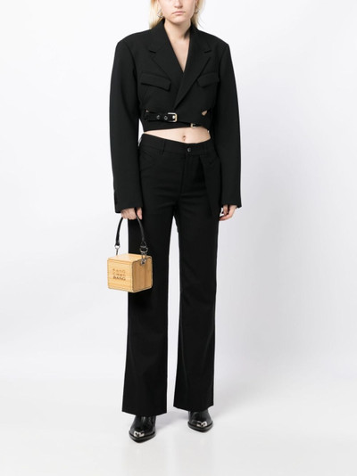 FENG CHEN WANG mid-rise button-fastening flared trousers outlook