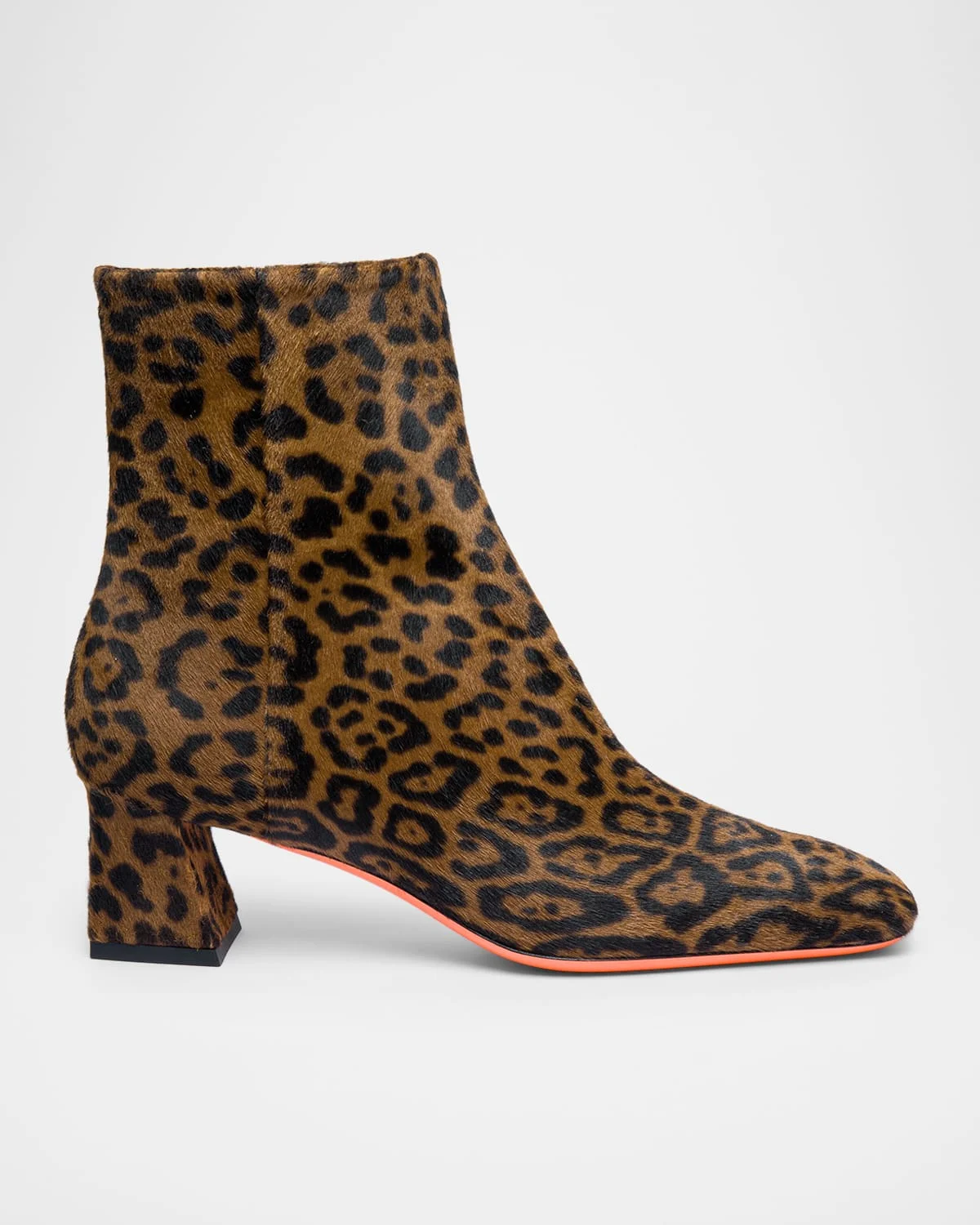 Marta Leopard Block Heel Booties - 1