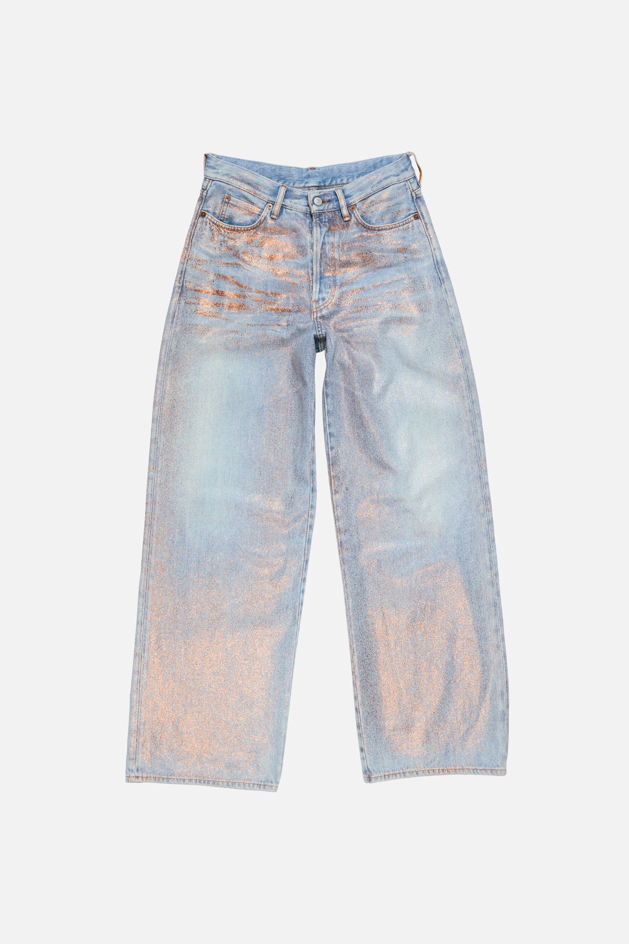 Loose glitter jeans – 1981 - Rose copper/light blue - 1
