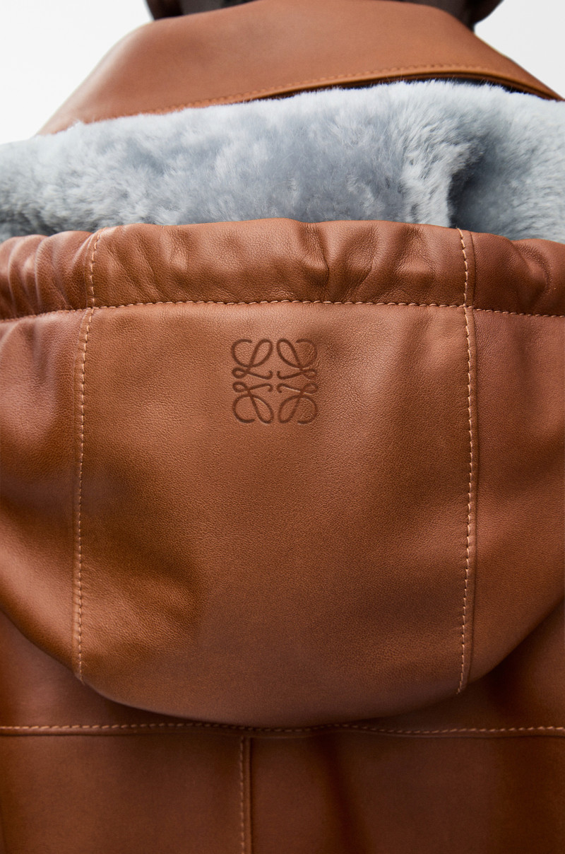 Hooded jacket in nappa lambskin 5