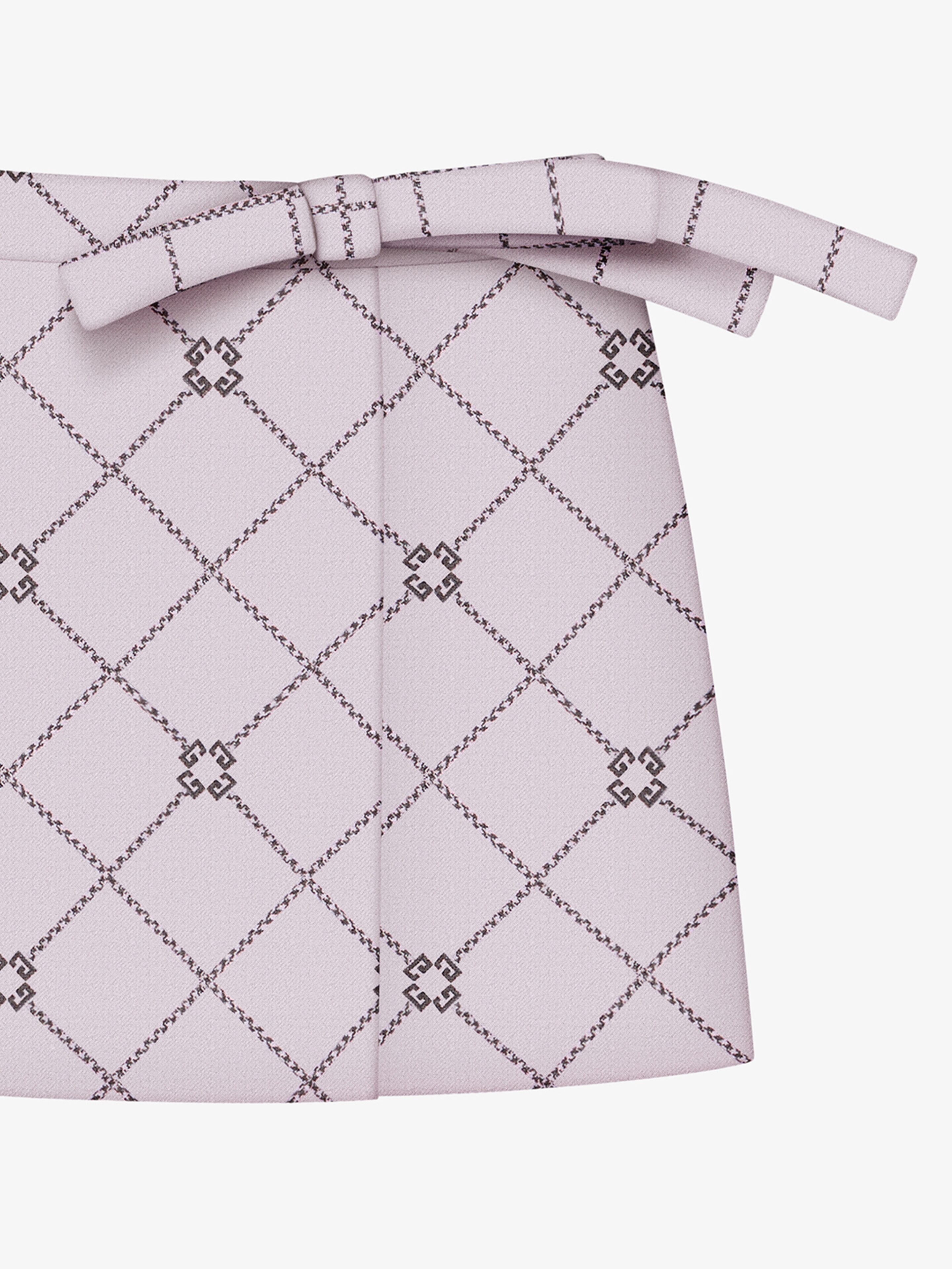 MINI CHECKED SKIRT IN WOOL WITH MONOGRAM 72 - 2