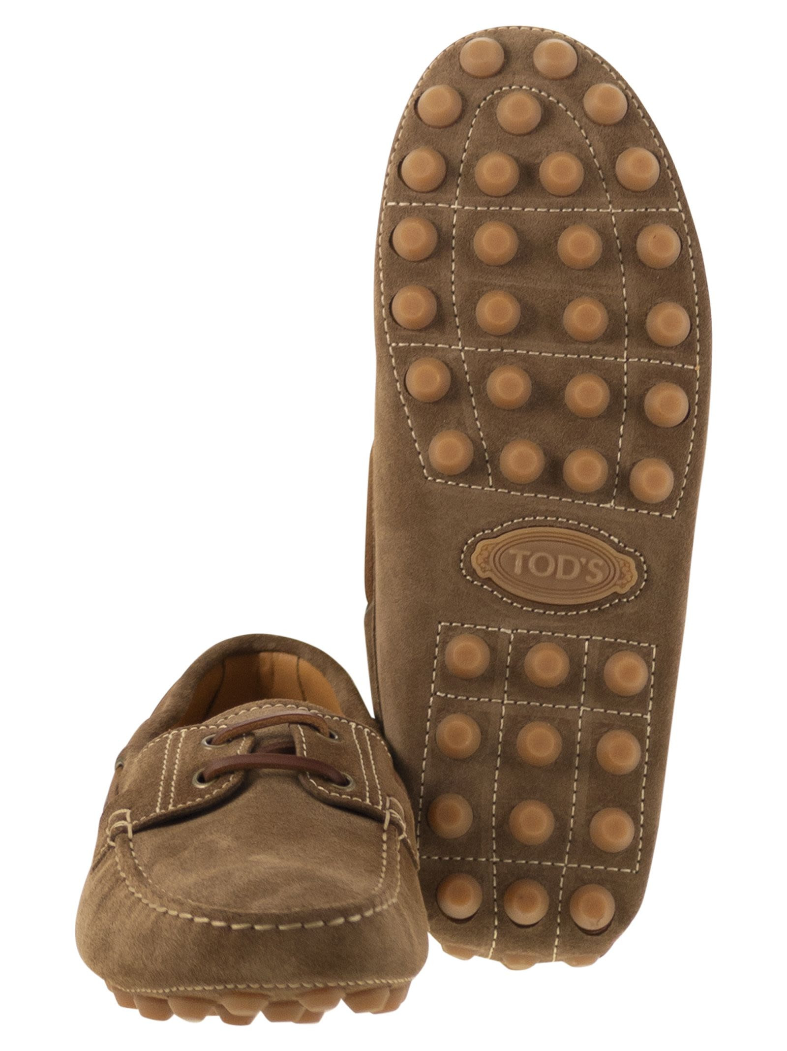 Tod's Men Rubber Bubble Suede Boat - 5