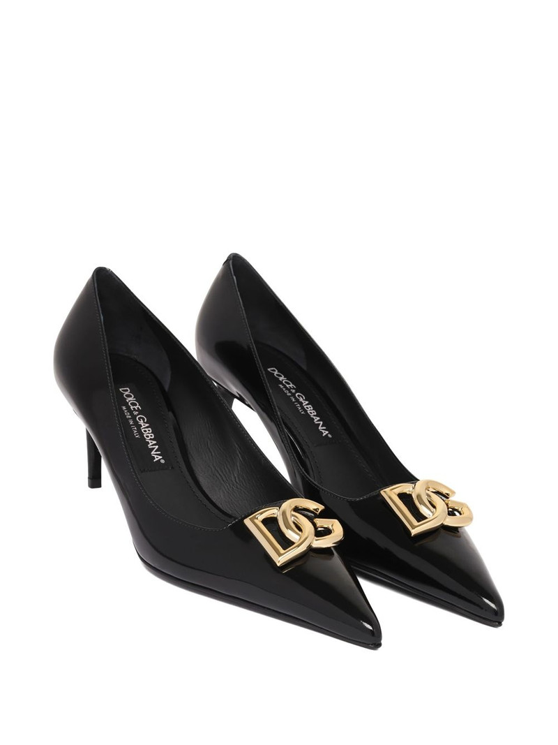 Dolce & Gabbana 90mm logo-plaque pumps outlook