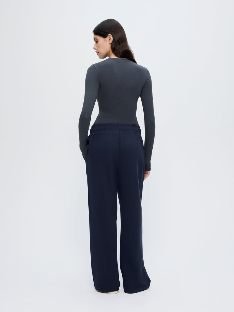 Womens Straight Leg Track Pants - Midnight Navy 5