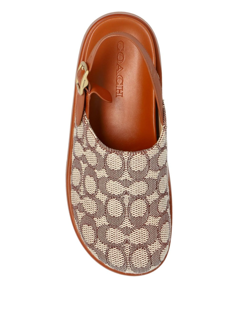 slingback-jacquard flat mules - 3