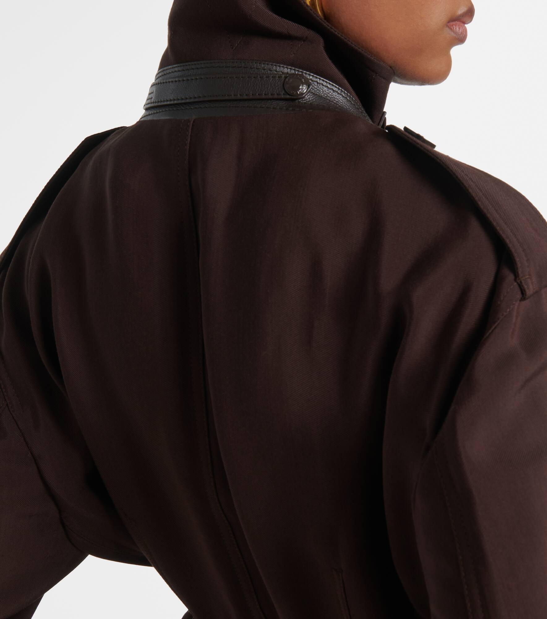 Leather-trimmed field jacket - 5