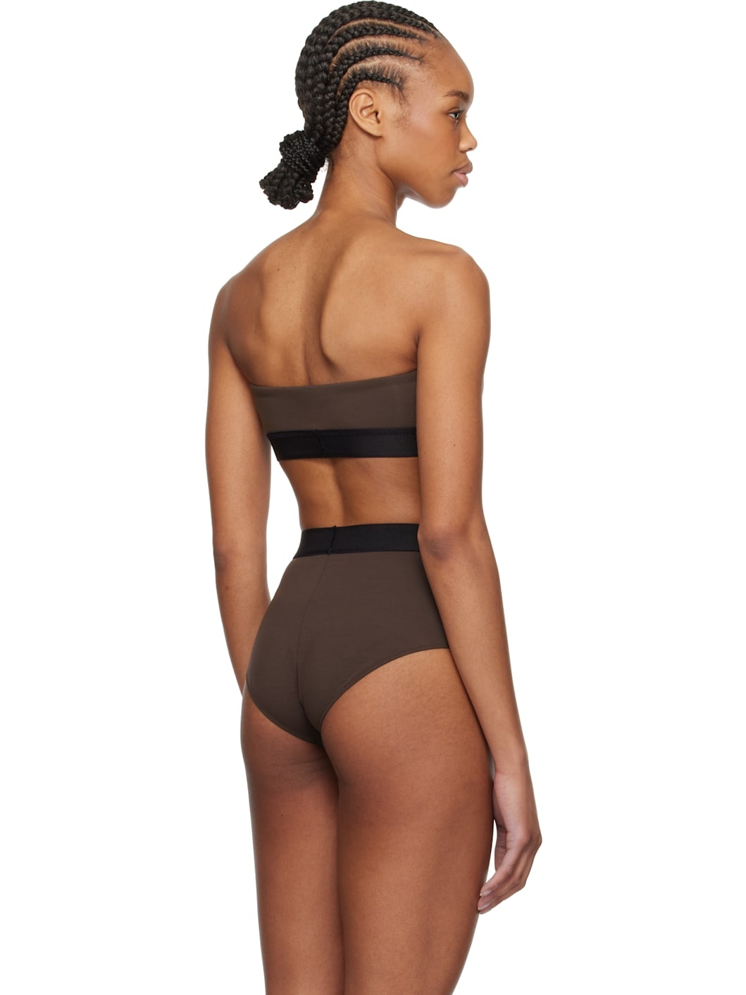 Brown Modal Signature Bandeau Bra - 3