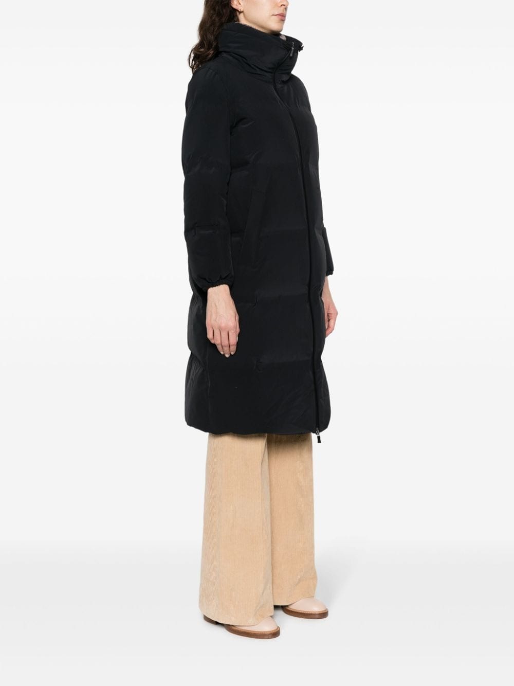 zip-up padded coat - 6