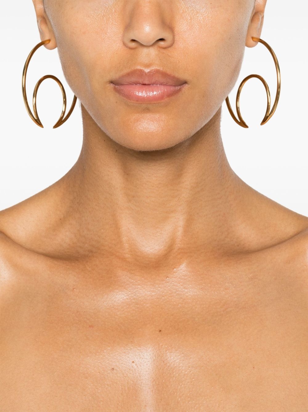 Moon hoop earrings - 2