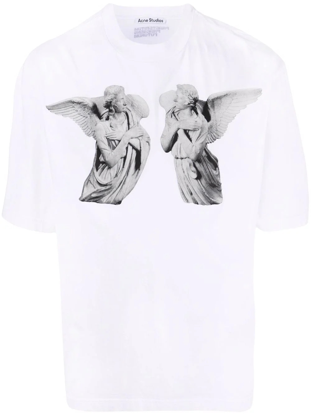 statue-print cotton T-shirt - 1