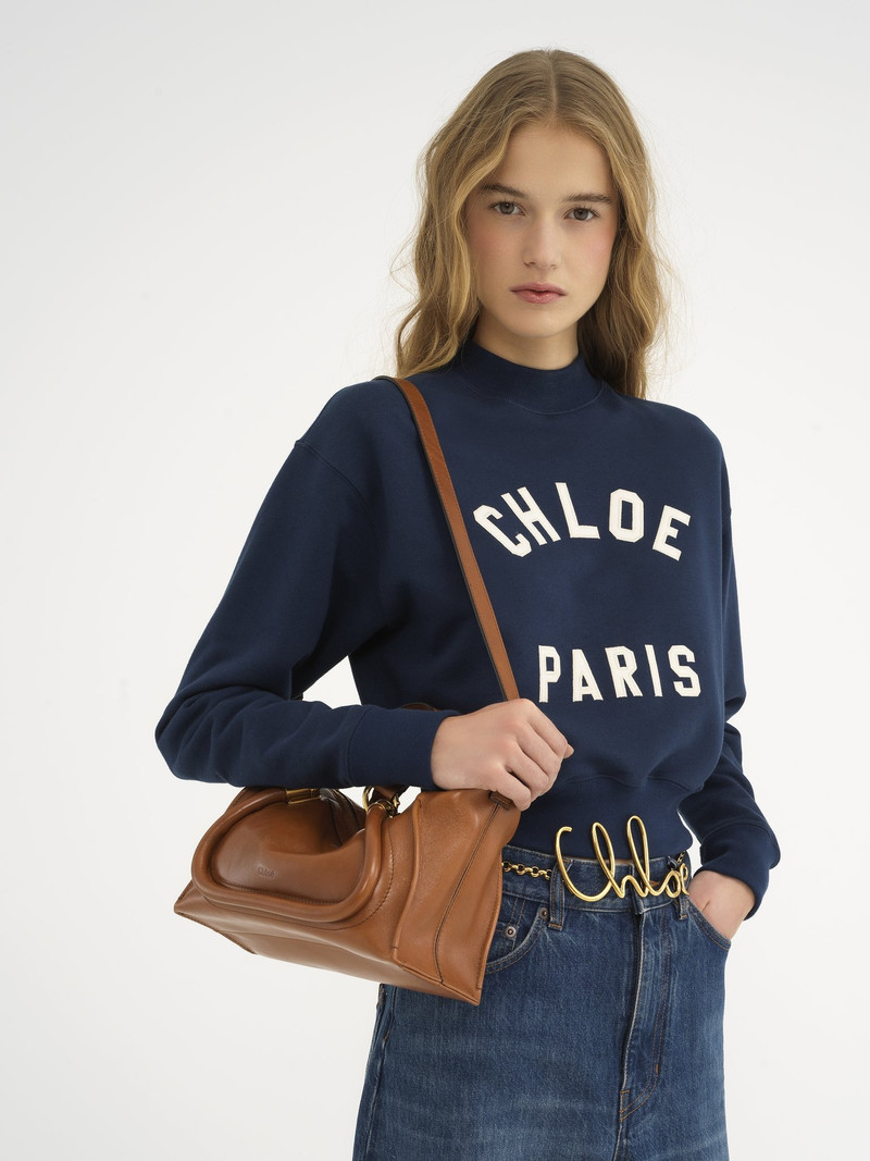 Chloé SMALL PARATY 24 BAG IN SHINY LEATHER outlook