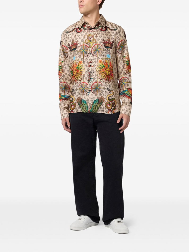 PHILIPP PLEIN monogram tattoo shirt outlook