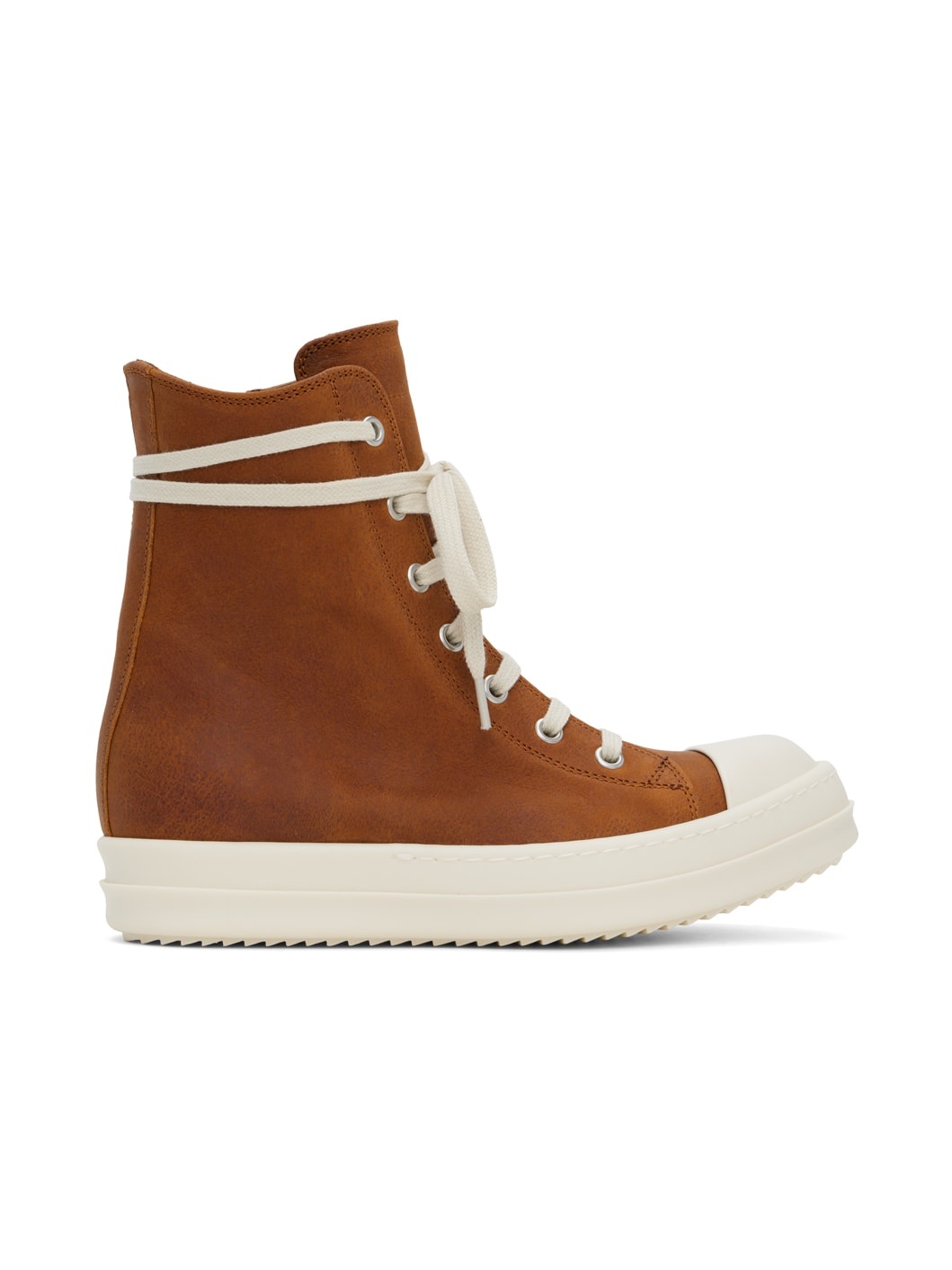 Orange Waxy Sneakers - 1
