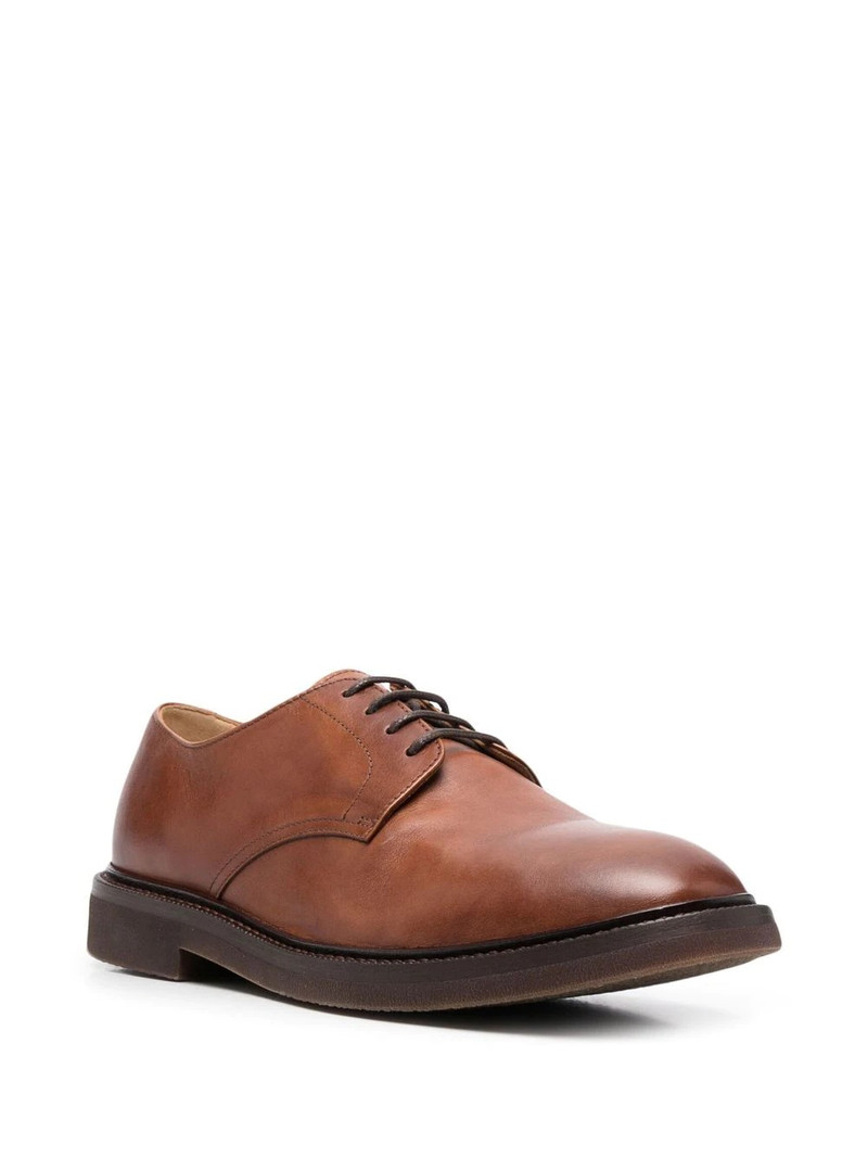 Brunello Cucinelli lace-up leather derby shoes outlook