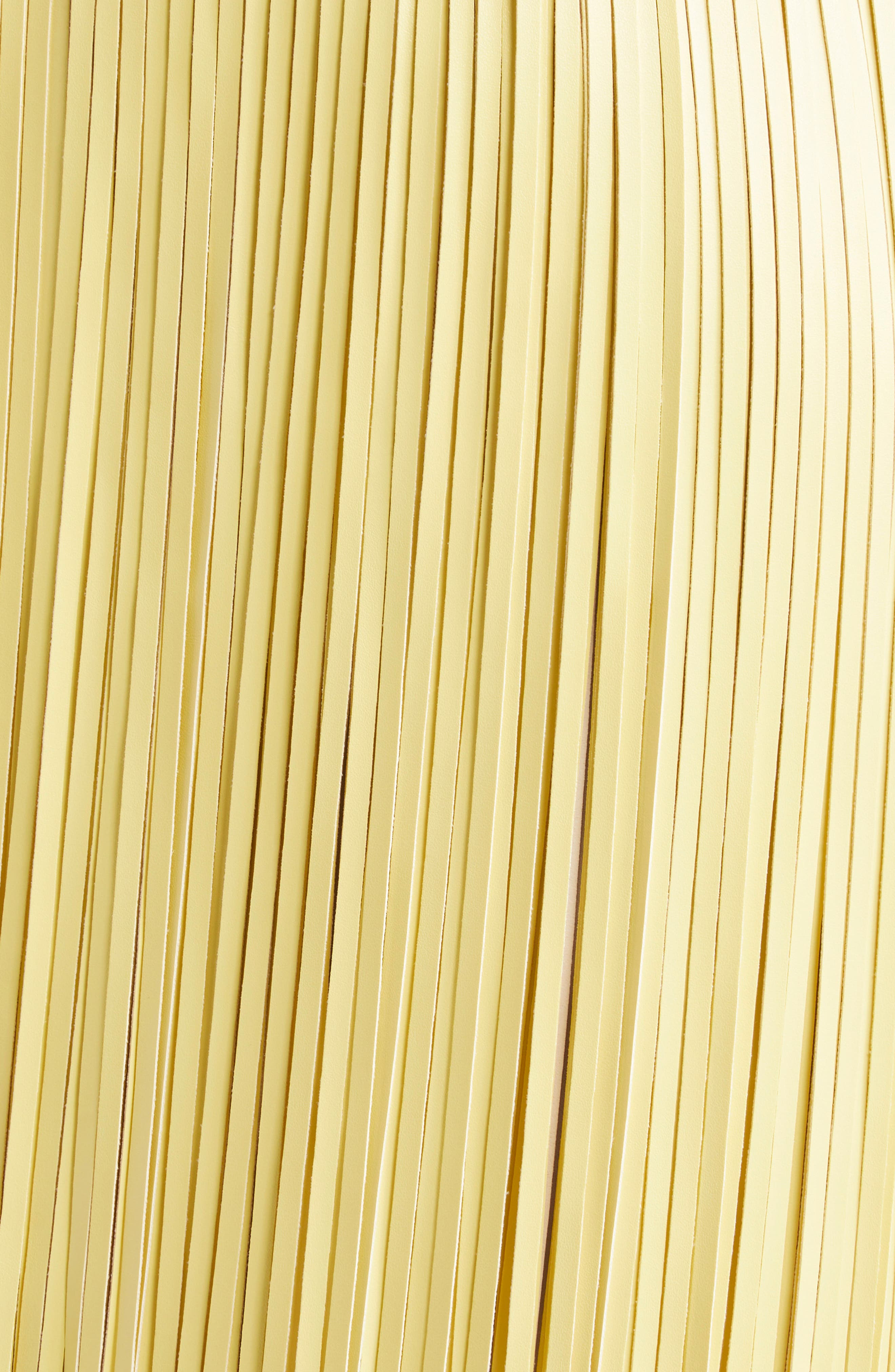 Proenza Schouler Veda Two-Tone Faux Leather Fringe Midi Wrap Skirt in Pale Yellow Multi at Nordstrom - 7