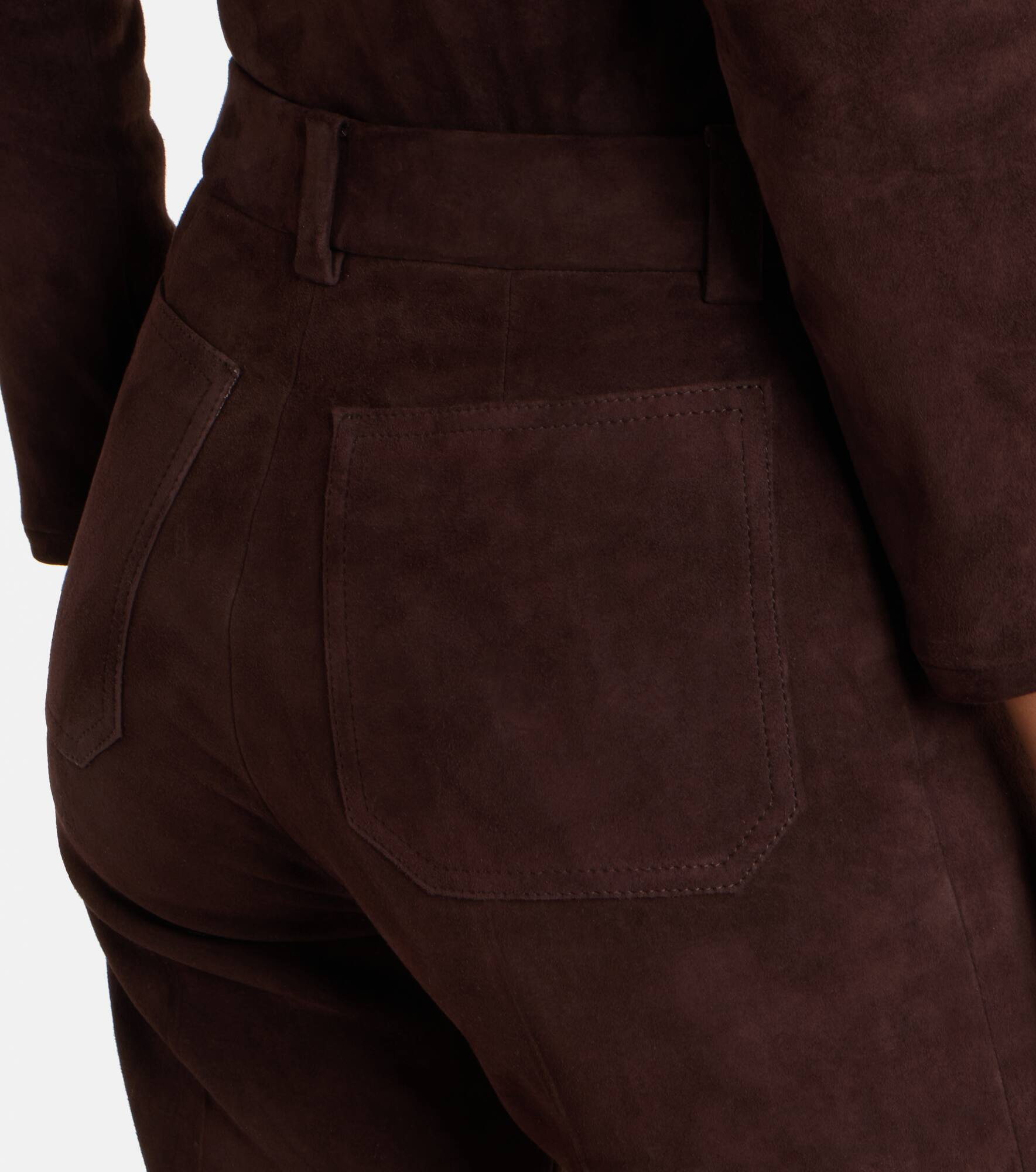 Lizzy high-rise suede wide-leg pants - 6