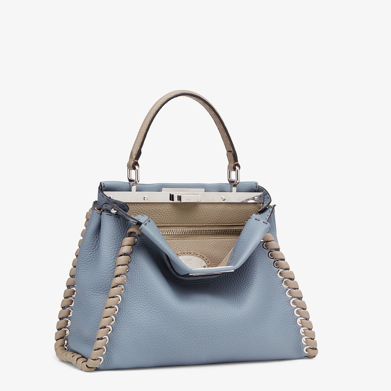 Pale blue leather bag - 3