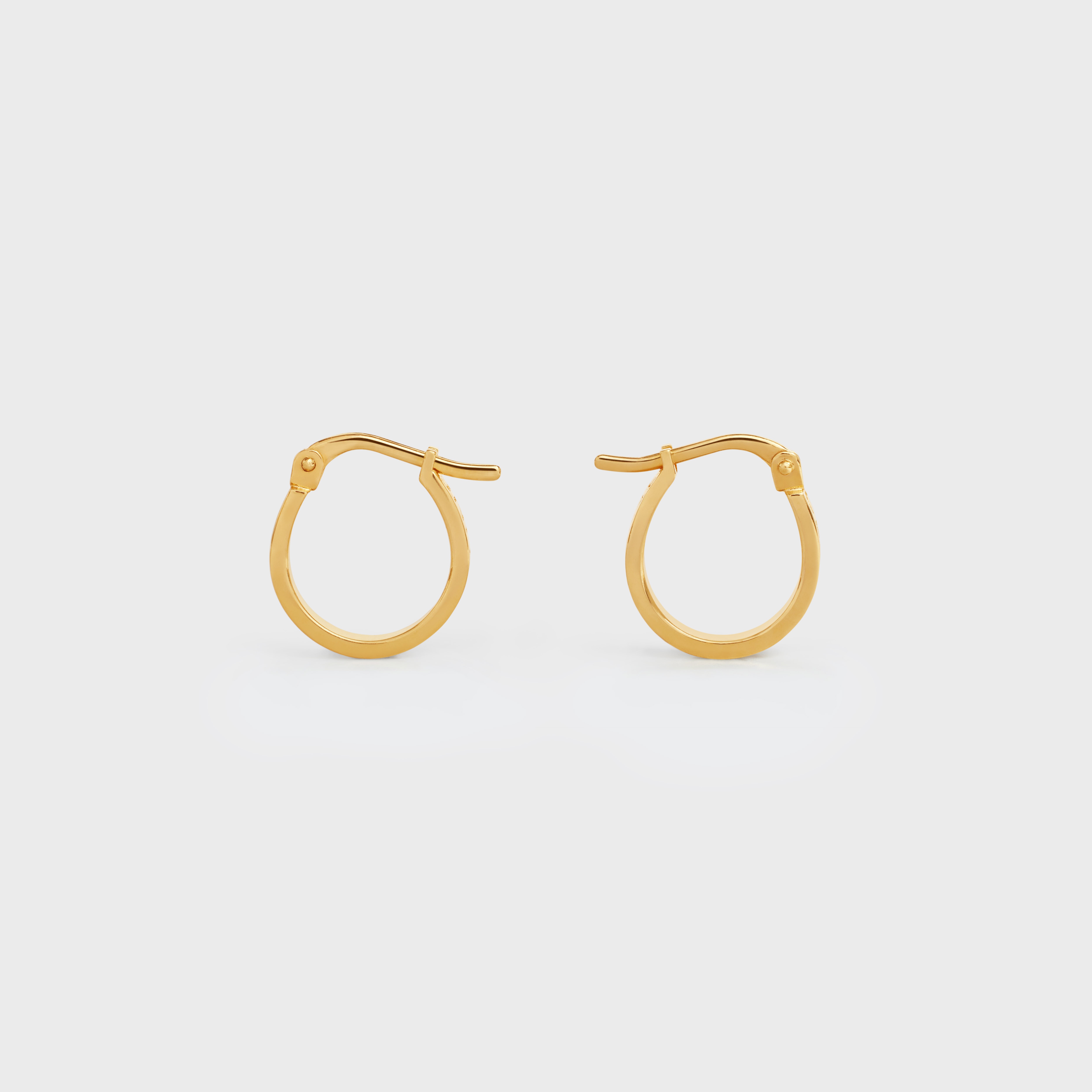 Celine Paris Hoops in Brass with Gold Finish - 1