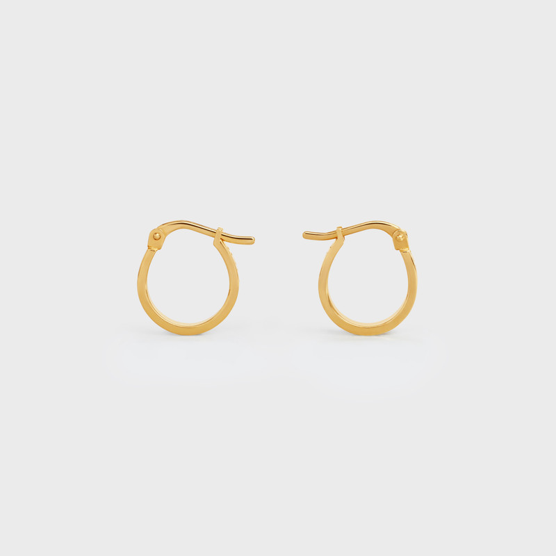 Celine Paris Hoops in Brass with Gold Finish 1