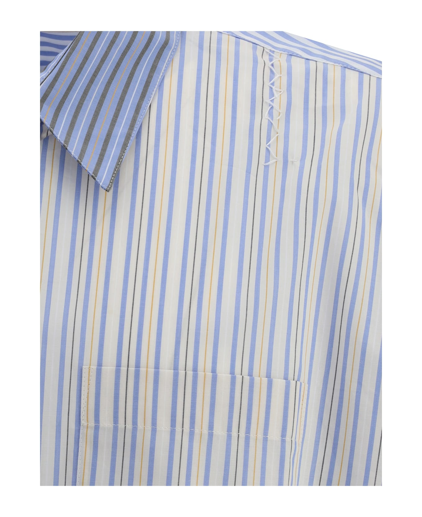 Oversized Striped Shirt - 4