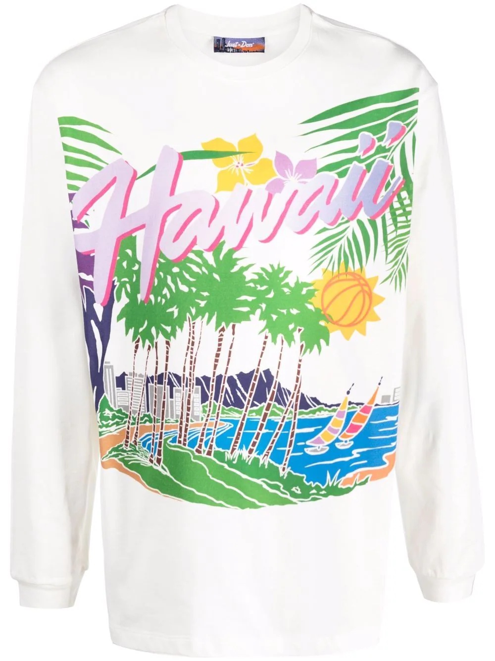 Hawaii-print long-sleeve T-shirt - 1