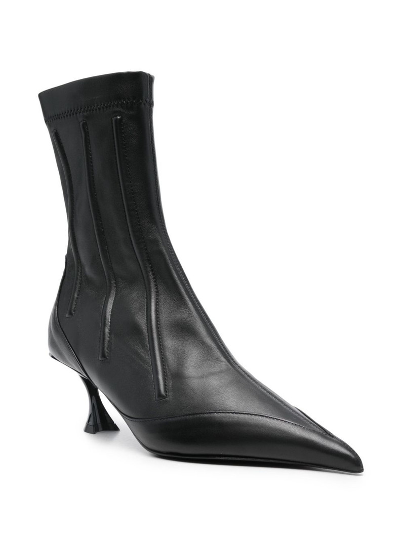 MUGLER 55mm embossed-detail boots outlook