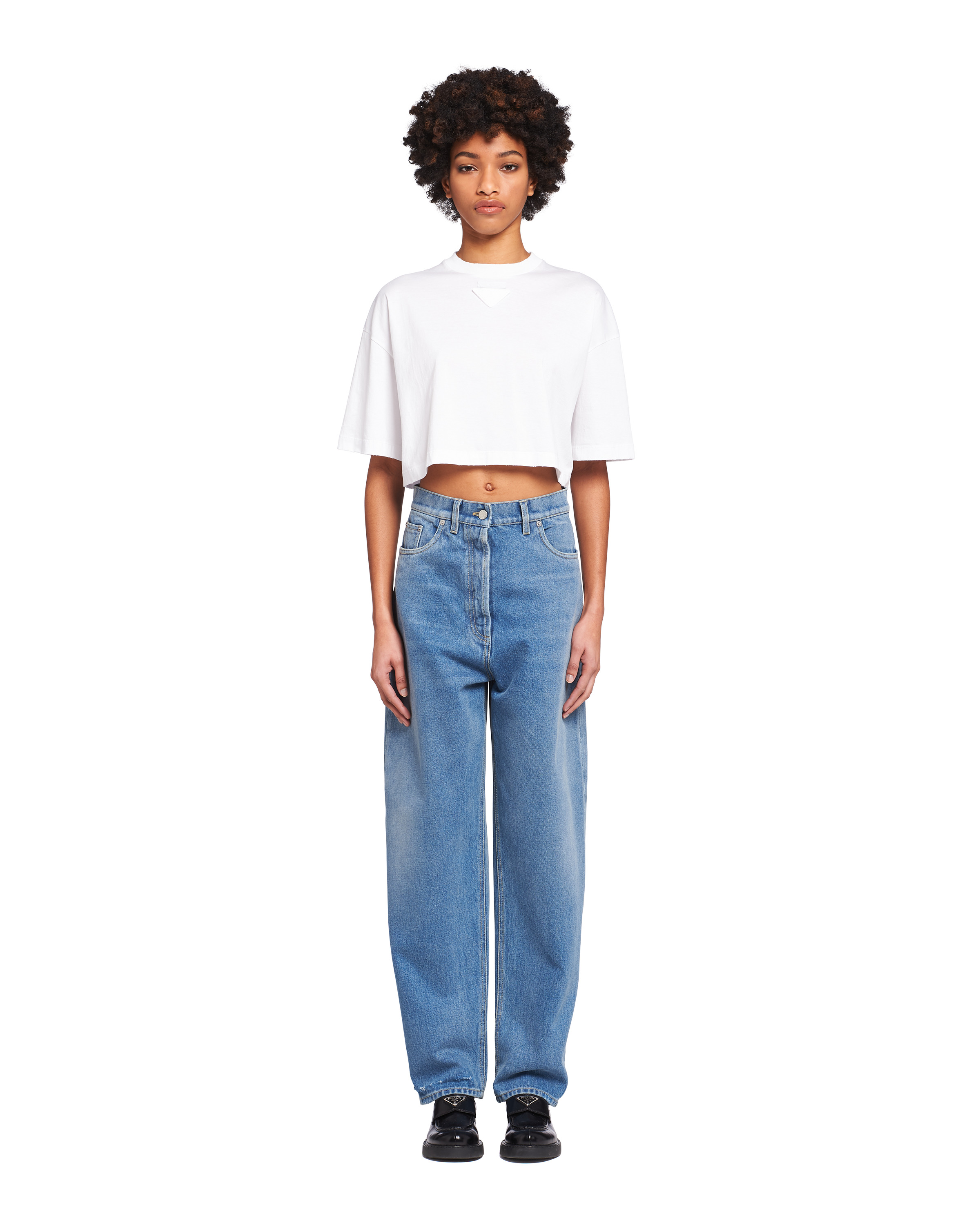Organic denim five-pocket trousers - 2