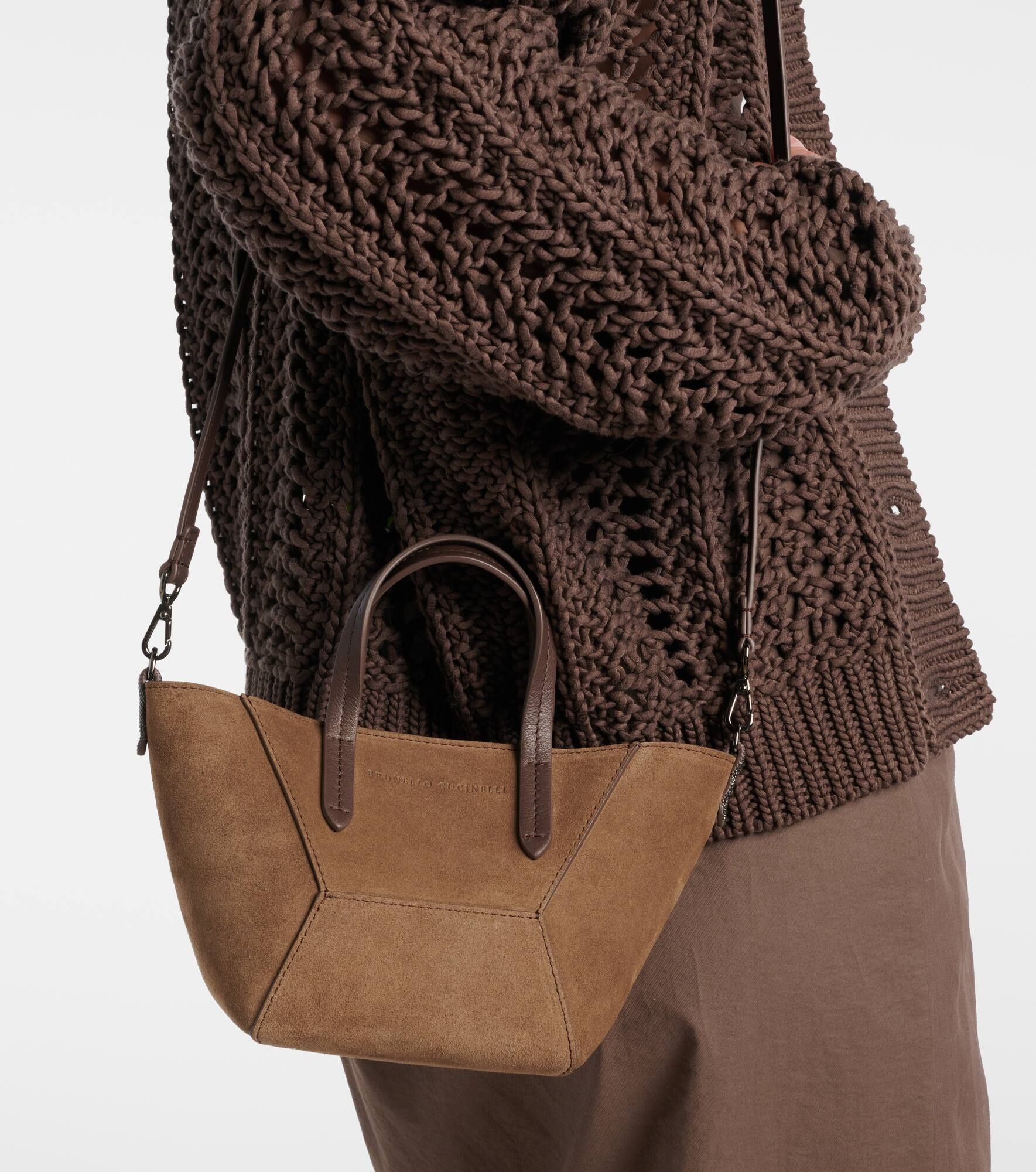 BC Duo Mini Monili suede tote bag - 2