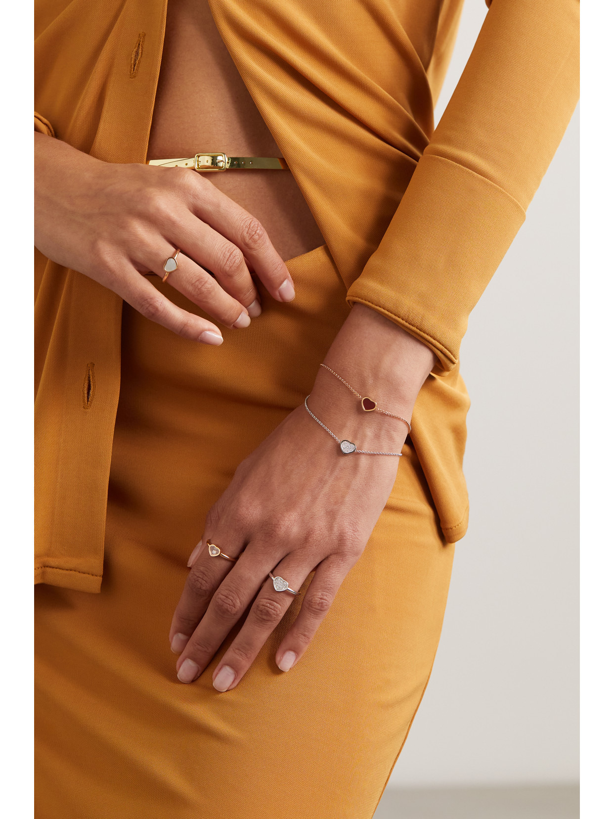 My Happy Hearts 18-karat Rose Gold Mother-of-pearl Ring - 6