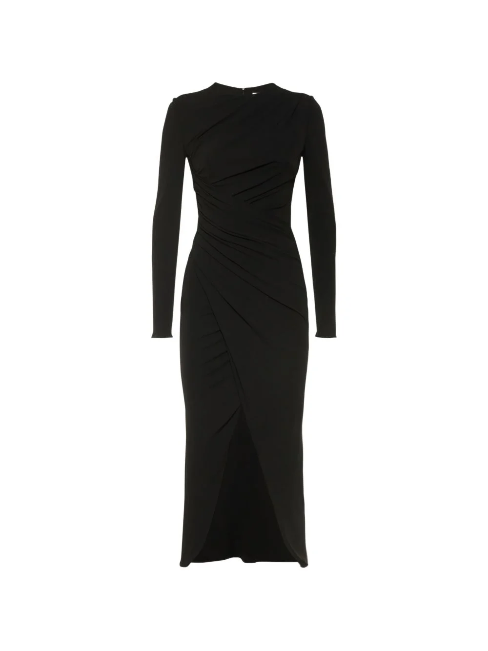 long-sleeve round-neck maxi dress - 1