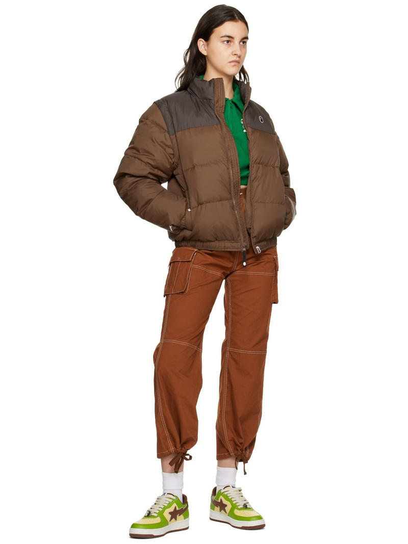 A BATHING APE® Brown Color Stitching High Waist Cargo Pants outlook