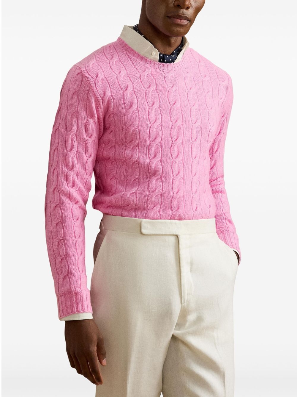 cable-knit cashmere sweater - 2