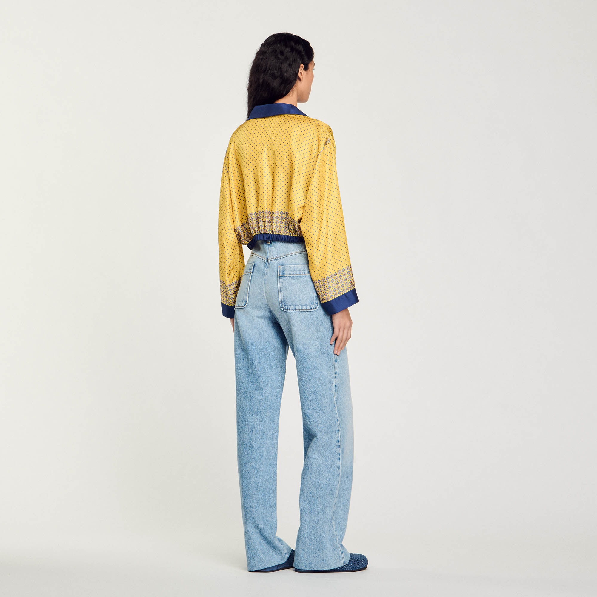 SHORT PATTERNED FLOWING SHIRT - 6
