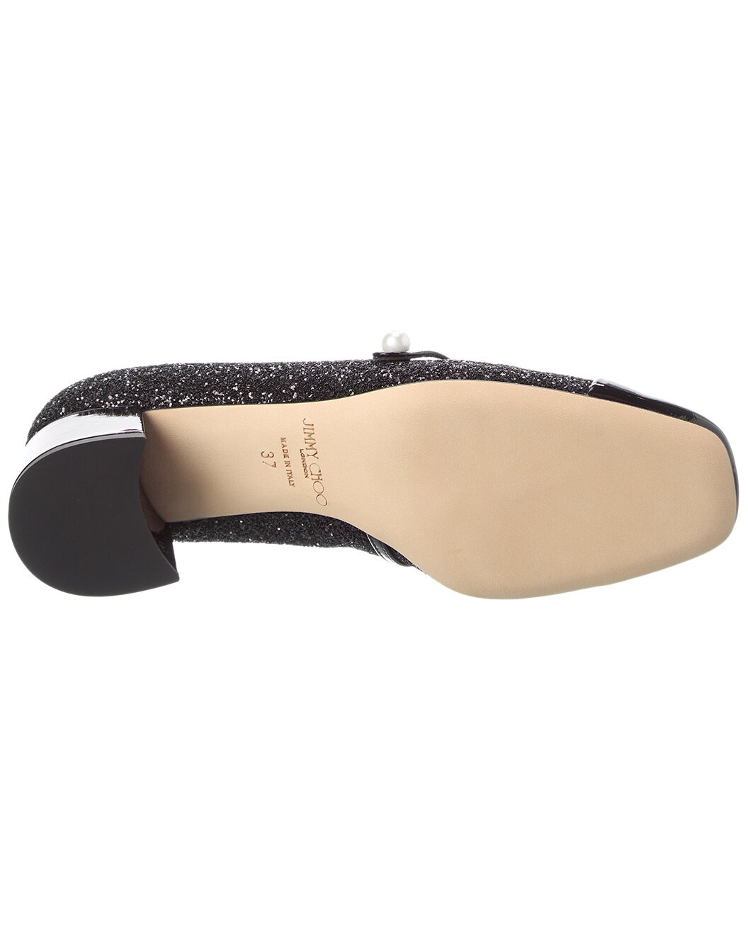 Jimmy Choo Elisa 45 Glitter & Leather Pump - 4