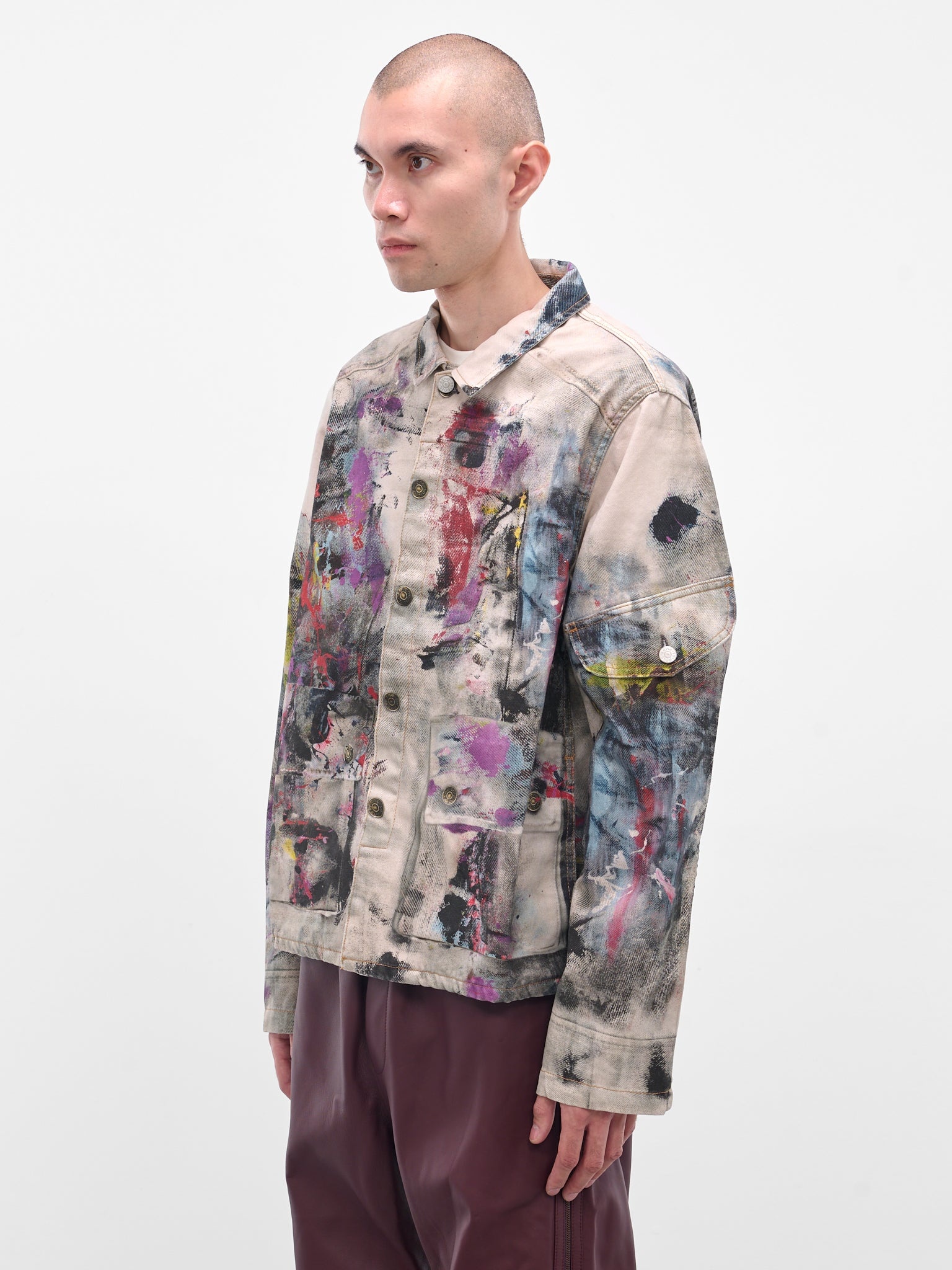 Trompe L'oeil Printed Trucker Jacket - 2