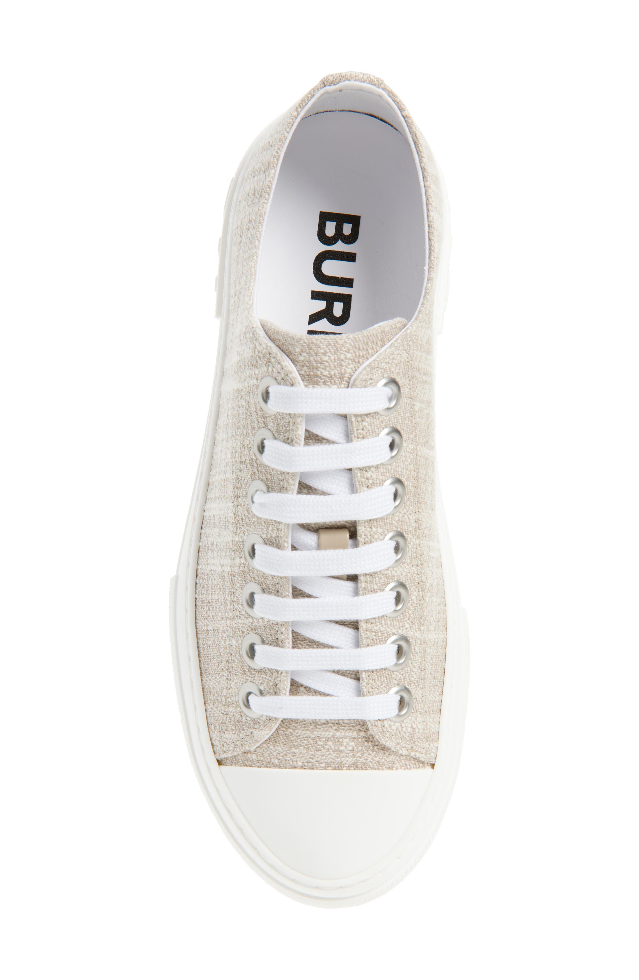 burberry Jack Check Low Top Sneaker in Gull at Nordstrom - 6