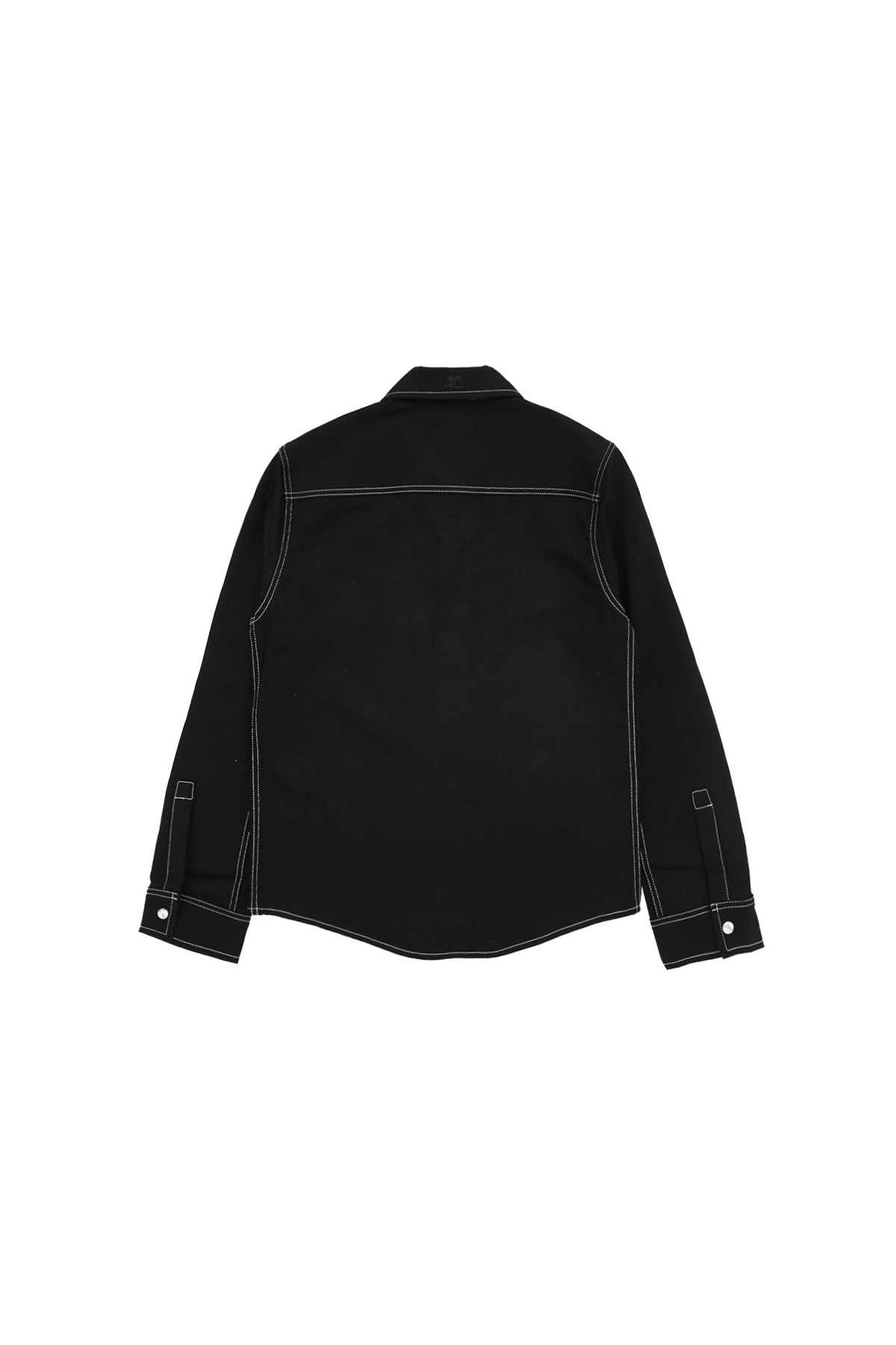 Courreges Double Pocket Denim Shirt Black/White - 2
