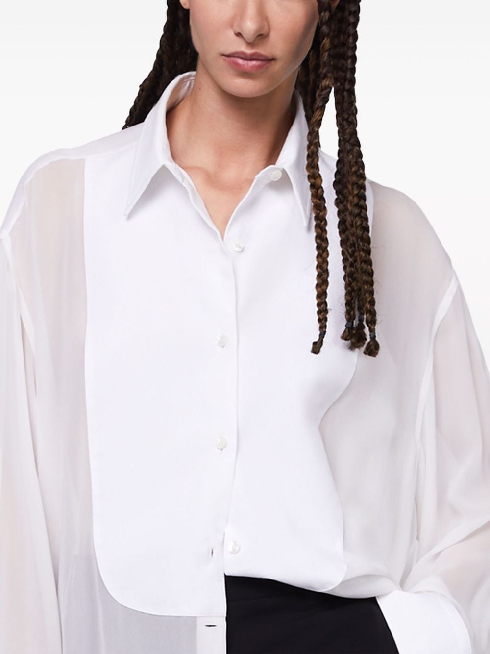 S-Wave button-up silk shirt - 4