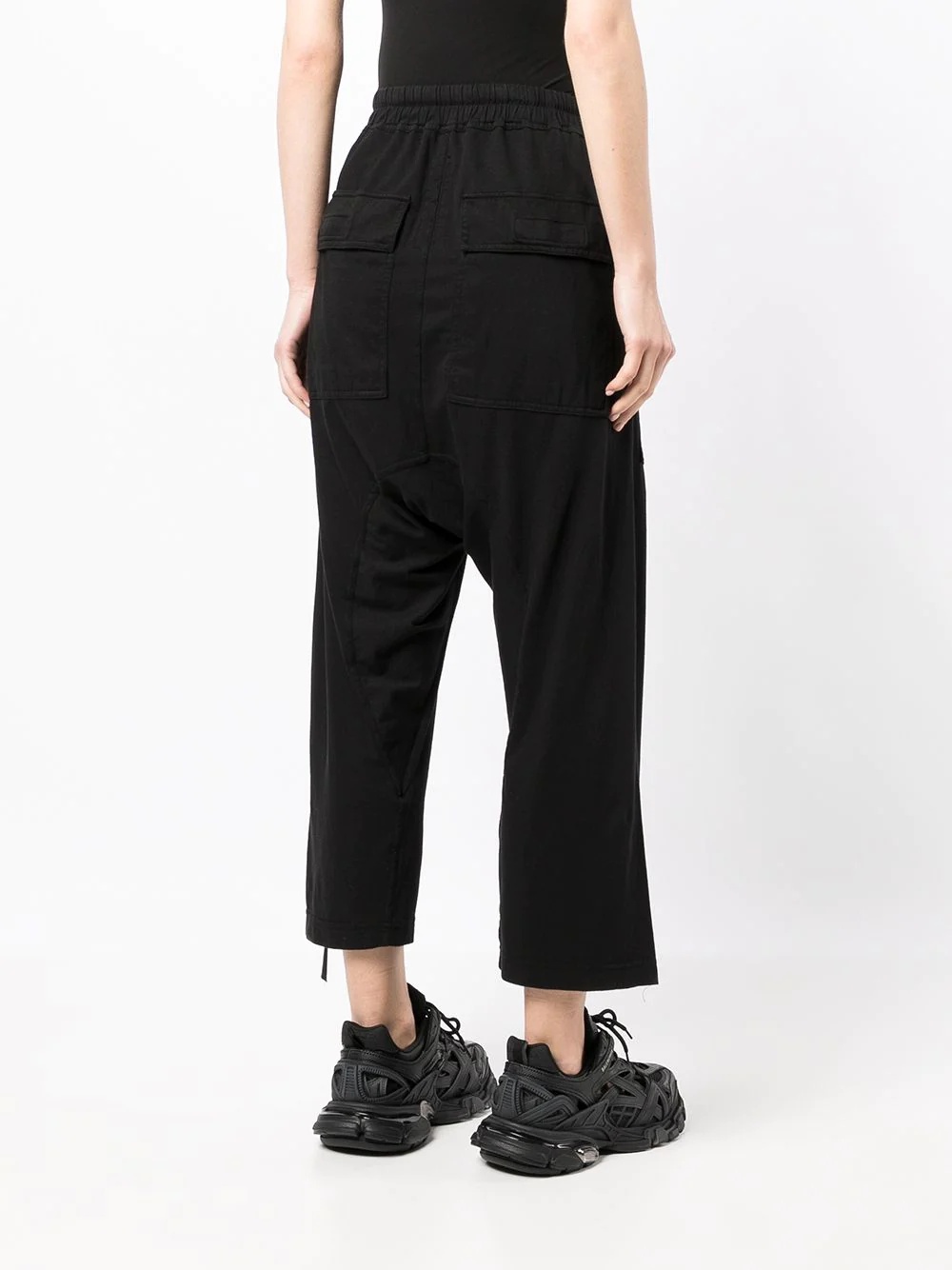 drawstring-waist cropped trousers - 4