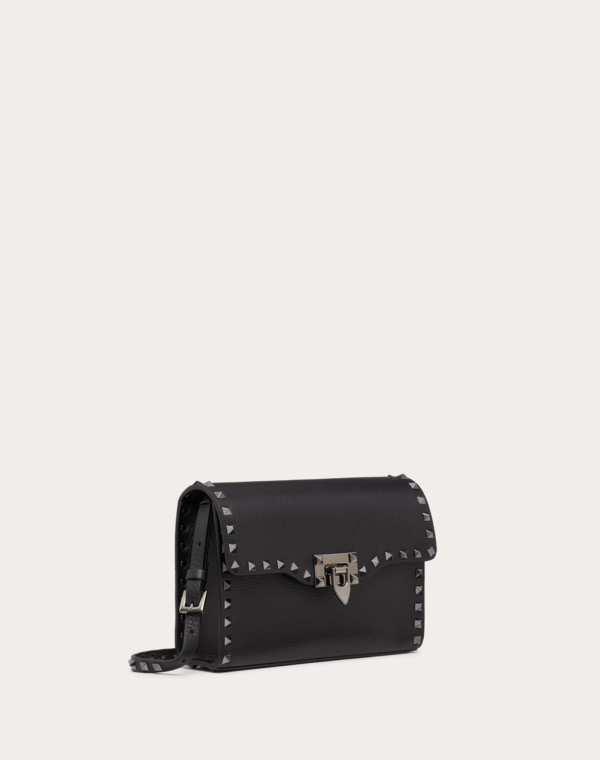 SMALL ROCKSTUD GRAINY CALFSKIN CROSSBODY BAG - 2