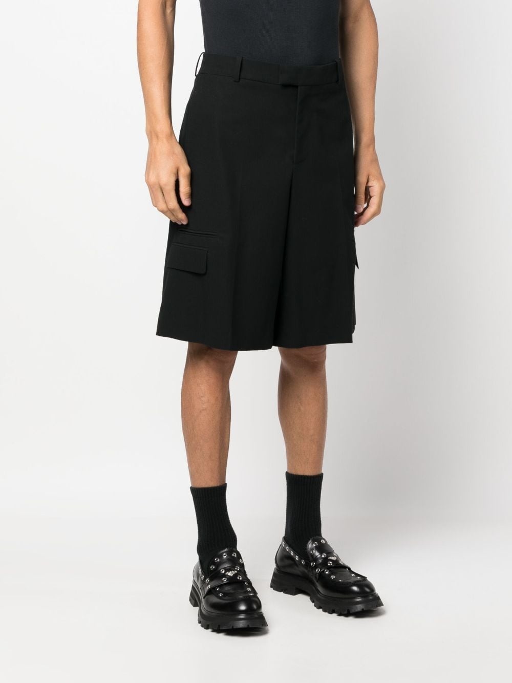 tailored cotton shorts - 3