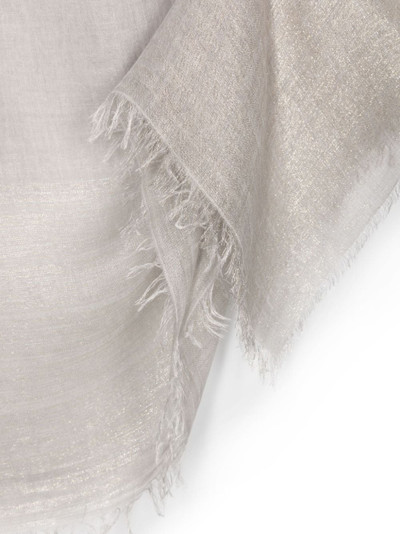 Faliero Sarti glitter-detail frayed scarf outlook