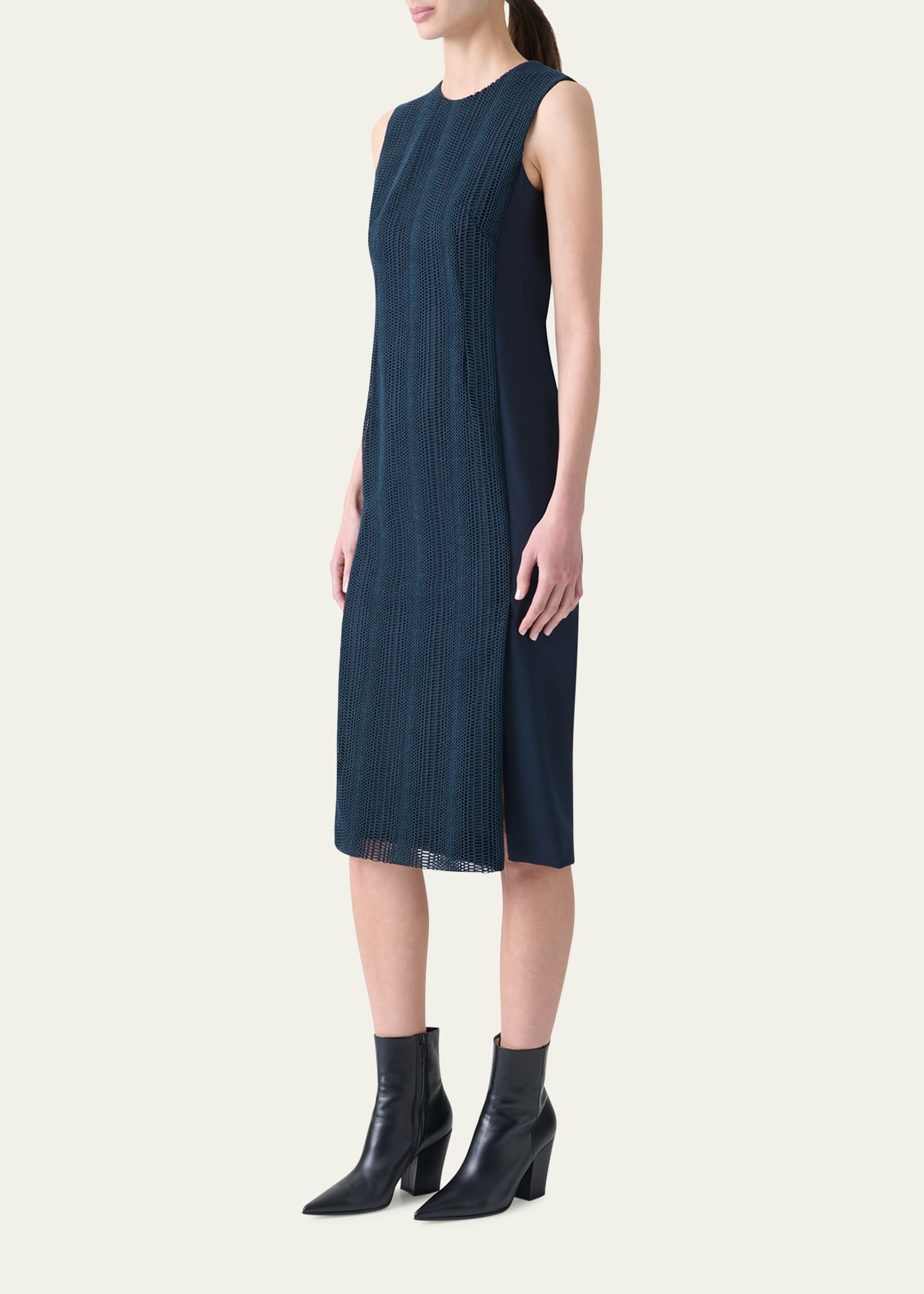 Techno Degrade Striped Sleeveless Dress - 4