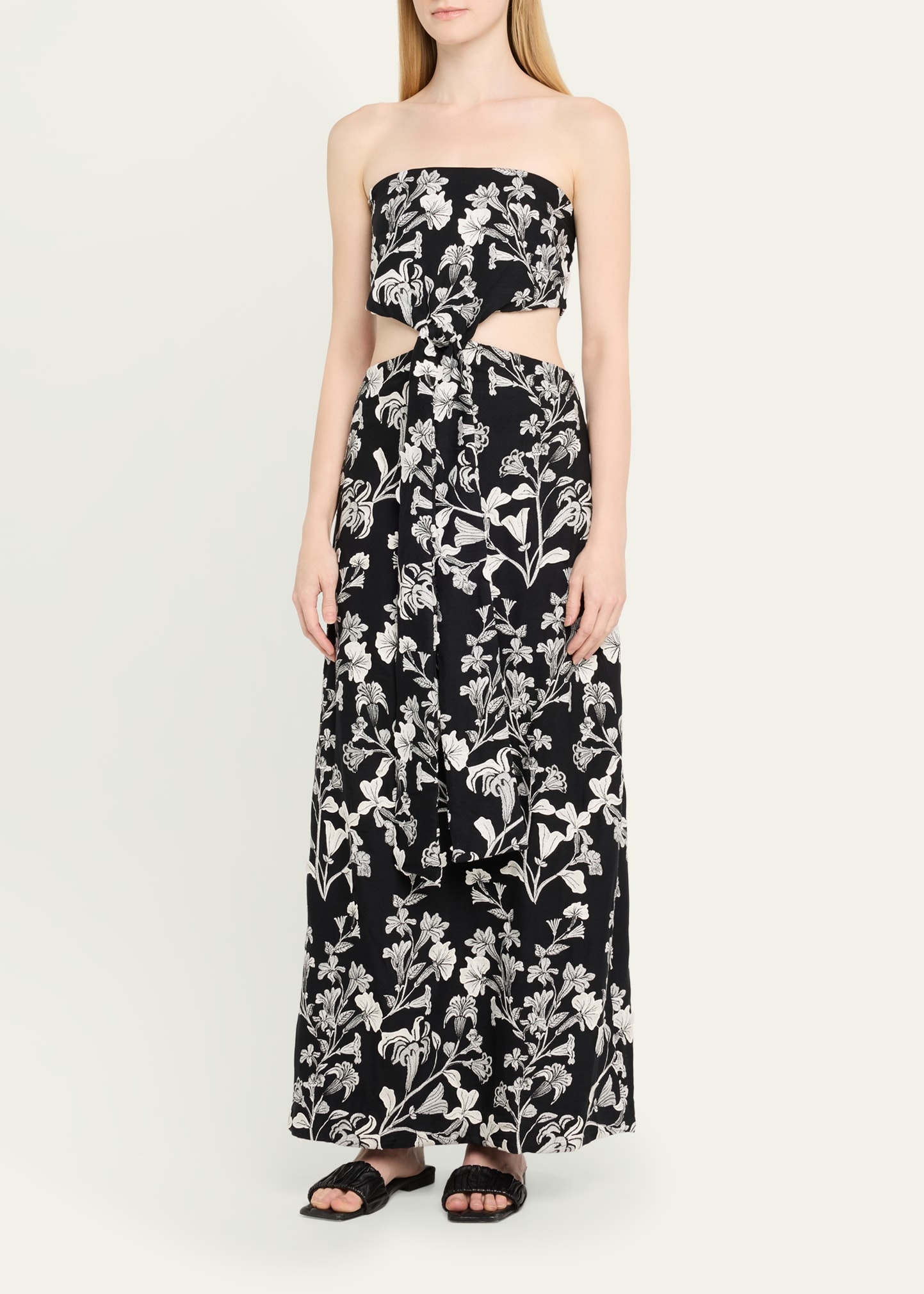 Malaquita Strapless Cutout Maxi Dress - 4